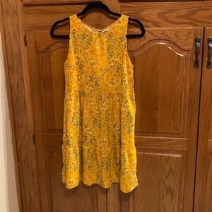 Floral Yellow Mini Dress